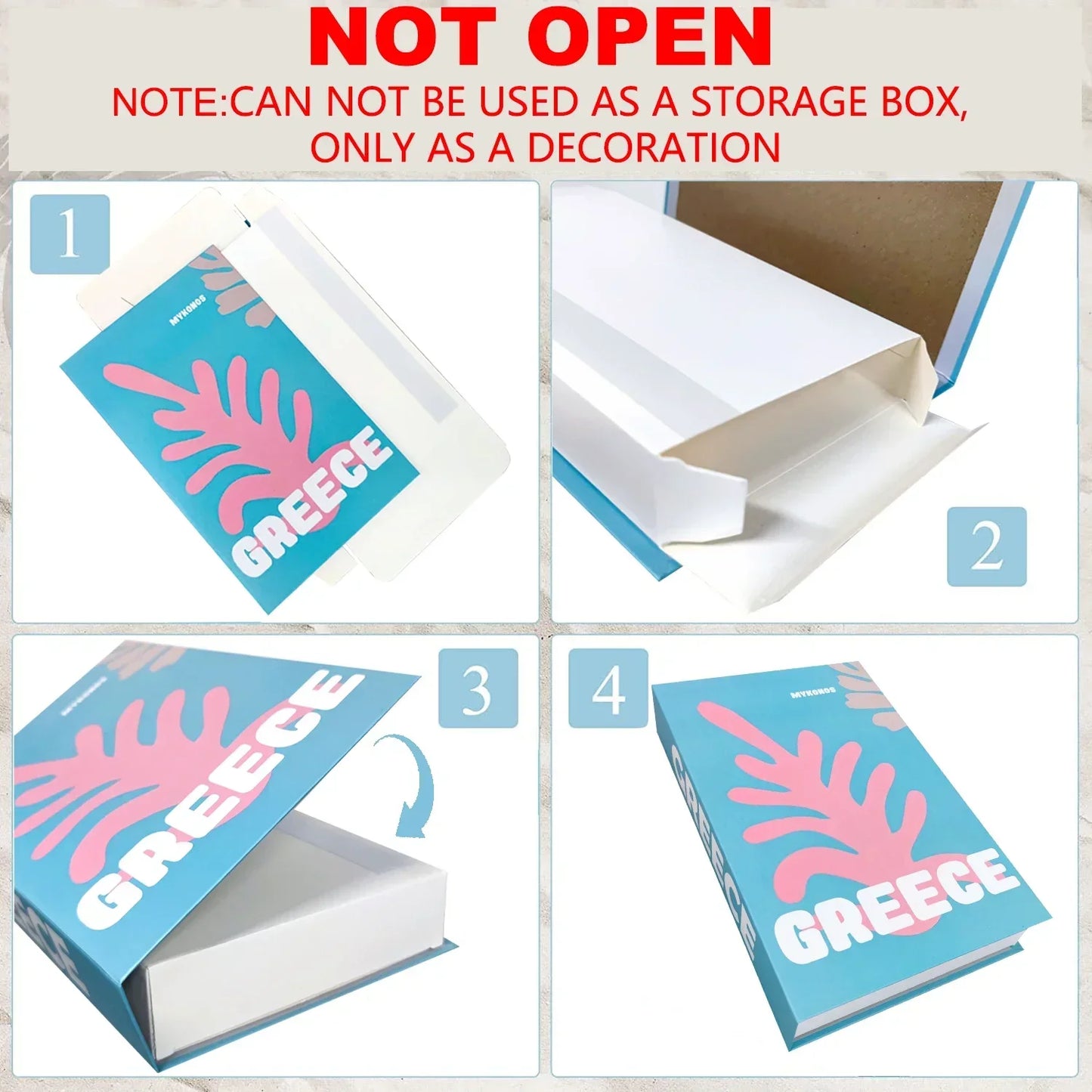 3Pcs Foldable Fashion Fake Books Living Room Decoration Designer Books Coffee Table Ornaments Club Hotel Room Villa Prop Books