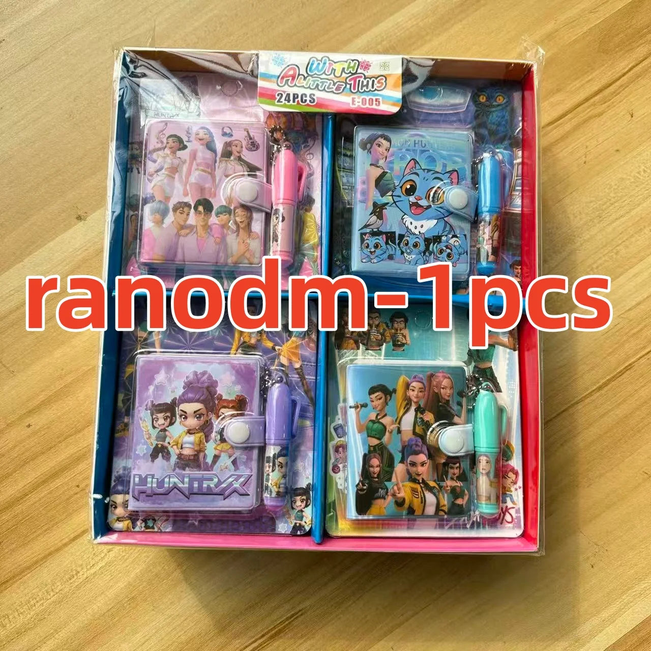 2\4pcs New K Pop Devil Hunter Notebook Cartoon Stationery Set Book Ballpoint Pen Small Set Student Gift Stationery Wholesale