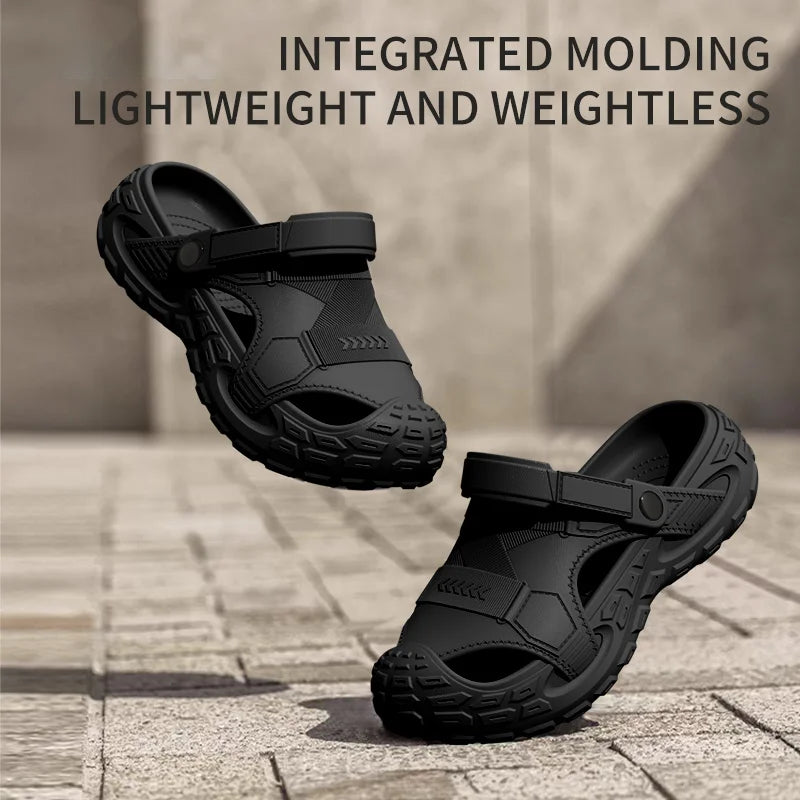 Men's Outdoor Summer Wearable Anti-Slip Breathable Odor-Resistant Slip-Resistant Clog Sandals