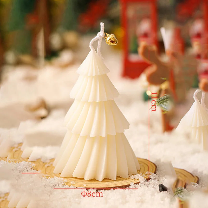 3D Christmas Tree Candle Silicone Mold DIY Christmas Candle Making Kit Handmade Soap Plaster Resin Baking Tools Holiday Gifts