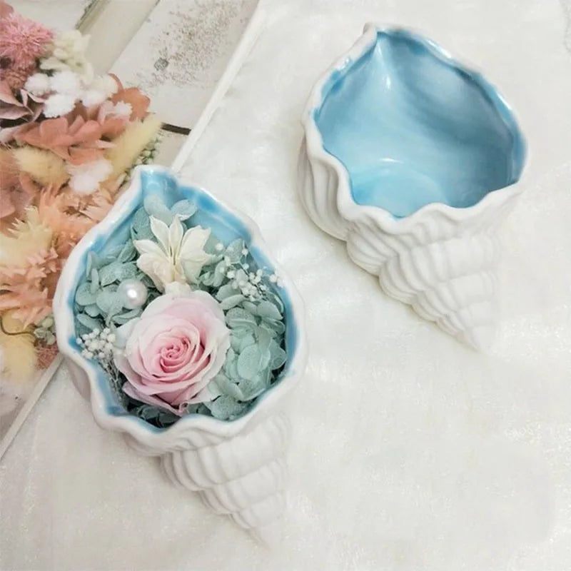 Ceramic Conch Storage Shell Ceramic Tray Craft Decoration Home Decoration Room Decoration Jewelry Key Organizer Gift