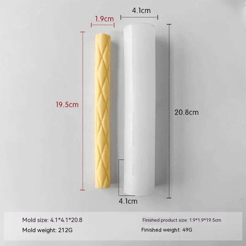 3D Candle Silicone Molds DIY Long Twisted Spiral Taper Candle Making Mold Tools Moldes De Silicona Para Velas форма для свечей