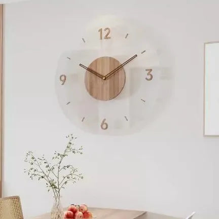 Modern Transparent Floating Digital Wall Clock Decoration Special Material Disk Battery Powered Home Decorative Wall Clock