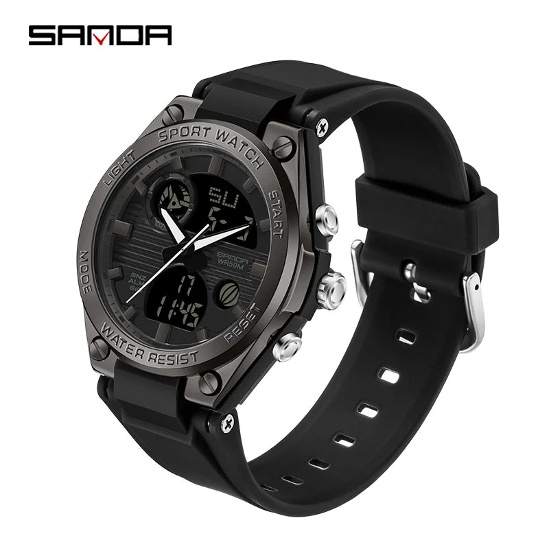SANDA Girl Electronic Top Brand G Style LED Digital Watch Women Sport Chronograph Lady Quartz Wristwatch 50m Waterproof Female