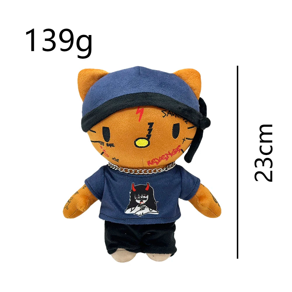 New Hello Kitty Ken Carson Rapper Trippie Taylors Plush Toy Doll with Clothes Stuffed Soft Plush Toys Fans Collect Gifts