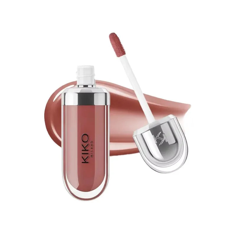 KIKO 3D Liquid Lip Glaze Transparent Lip Gloss Mirror Lipstick Nourishing Glossy Full Lips Not Fading Milk Tea Bean Paste Makeup