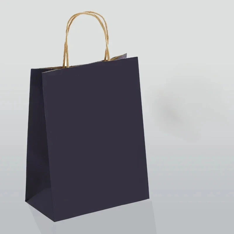 Wholesale Blank Kraft Paper Gift bags Custom Printed Recyclable Kraft Paper Shopping Bag Cosmetic Wedding Candy Grocery Bag
