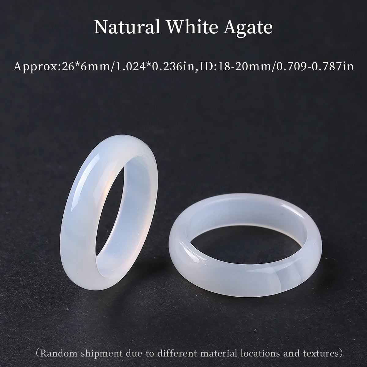 1 Pc Natural Crystal Stone Band Rings Amethyst Agate Obsidian Finger Solid Ring Women Men Minimalist Energy Healing Jewelry Gift