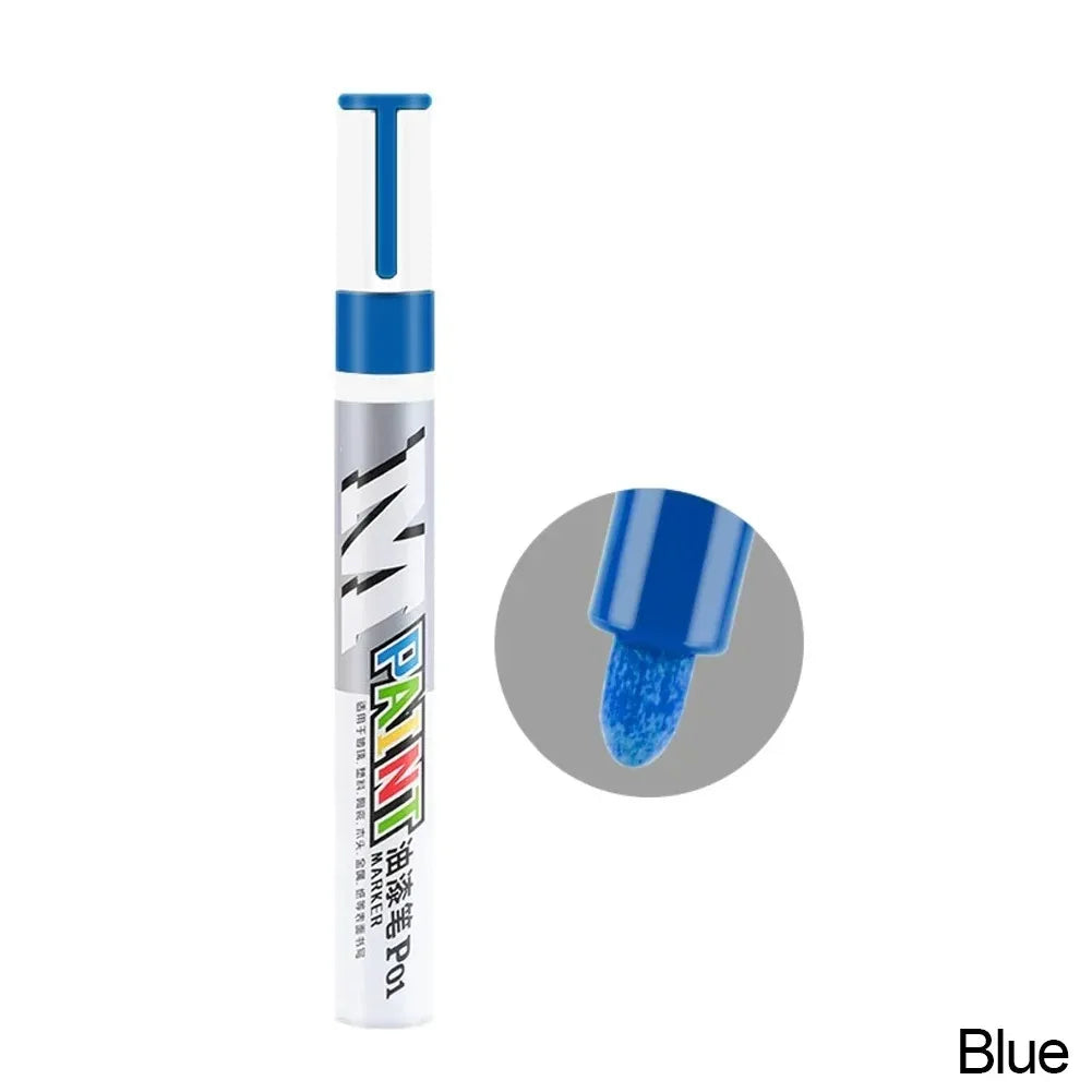 Car paint scratches repair brush pen waterproof water paint marker pen car tire tread care automotive  black white red silver