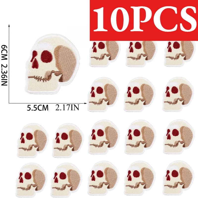 10/23PCS Wholesale Lots/set of Horror Ghost Haunted House Mummy Patch  Embroidery DIY Cloth Sticker Badge Ironing Jeans/cloak
