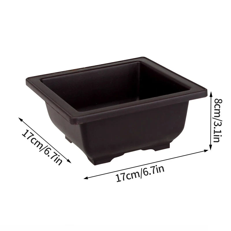 Outdoor Garden Landscape Bonsai Tray Square Rectangular Flowerpots Imitation Purple Clay Succulent Plants Pots 	
Pots for Plants