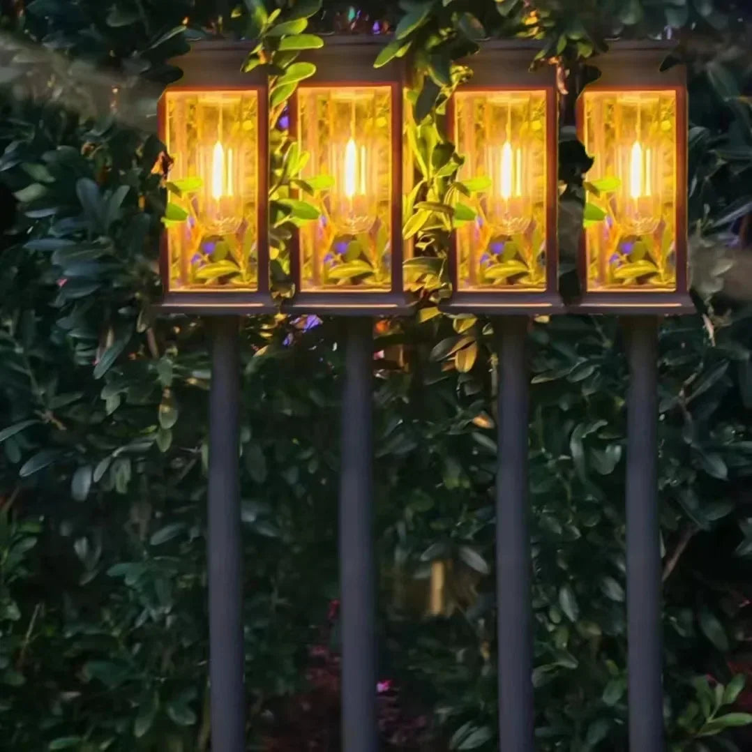 Waterproof LED Solar Lights for Garden Yard Driveway - Automatic Pathway Lighting Outdoor Landscape Lighting Auto On/Off at Dusk