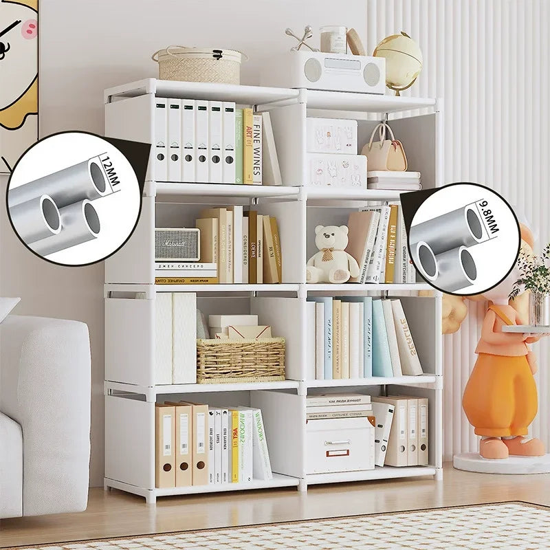 Multi-Layer Bookshelf Easy Assembly Bookcase Living Room Book Shelf Study Room Bedroom Storage Shelf Sundries Toys Cabinet