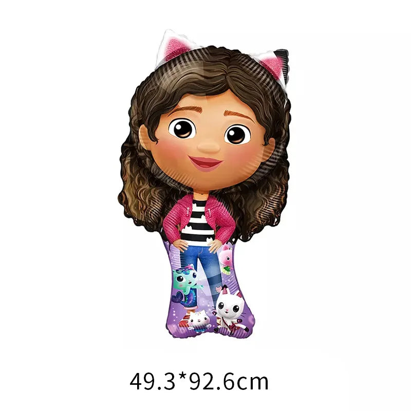 Disney Gabby Dollhouse Birthday Party Decoration Balloon Napkins Children's Disposable Tableware Theme Party Supplies Kids Gifts