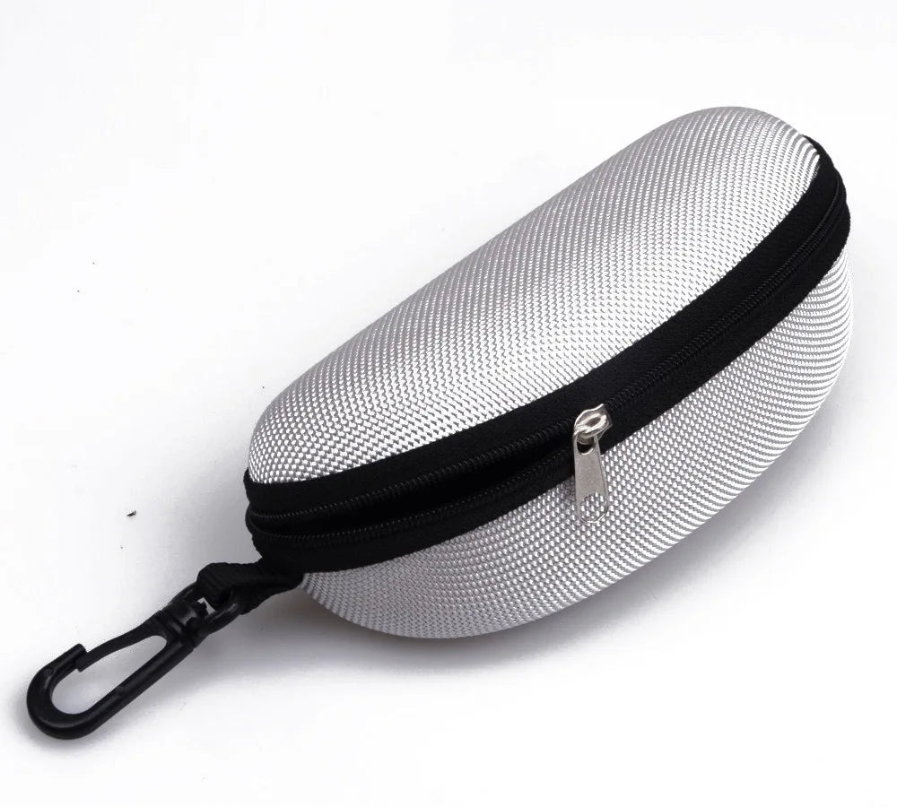 Portable EVA Glasses Case with Carabiner Hook Colorful Sunglasses Hard Case Zipper Eyeglasses Protector Box Holder New 2024