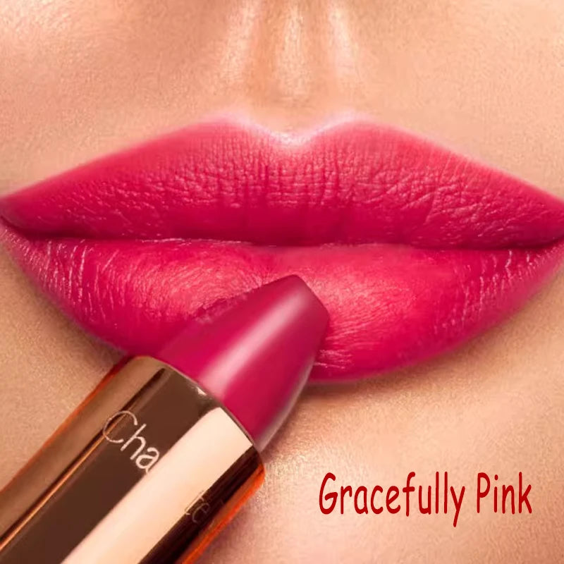Charlotte Tilbury Jelly Lip Gloss Lip Care Essence Mirror Lip Gloss Lipstick Matte Finish CT Matte Lip Gloss Small Gold Tube
