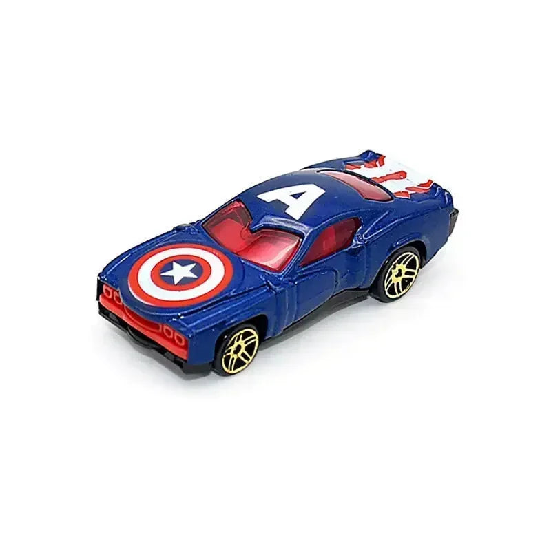 6Pcs/set Marvel Racing Cars Avengers Car Captain America Hulk Ironman Spiderman Venom Action Figures Kids Birthday Gift