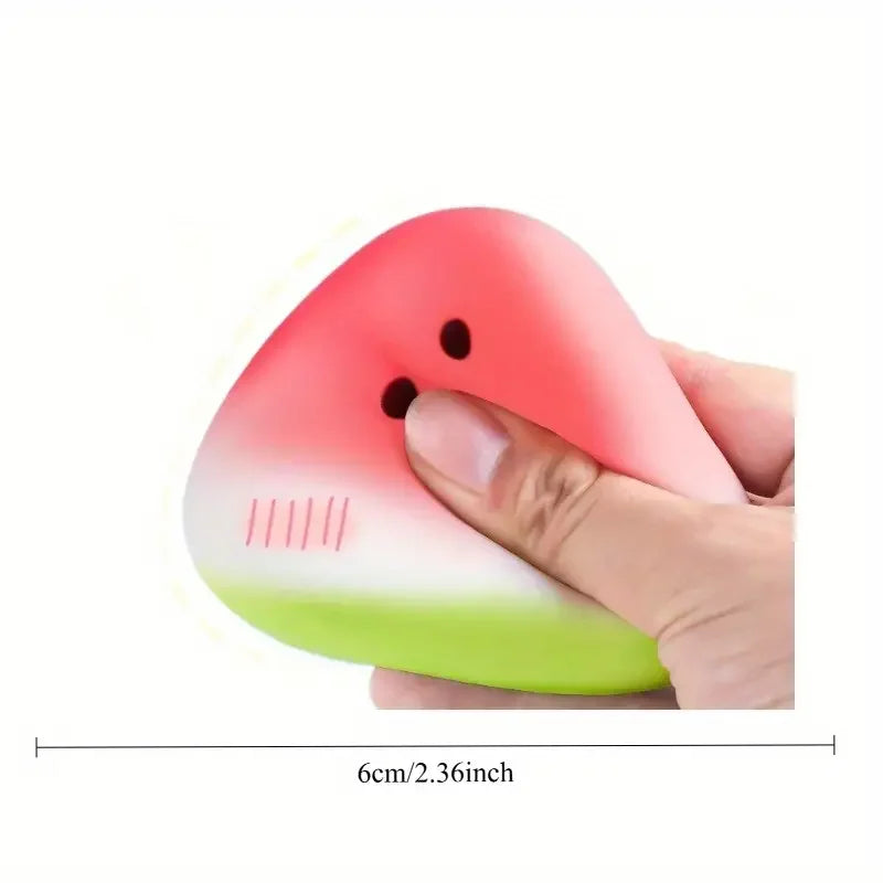 Anti-stress Squishy Watermelon Decompression Toy Soft Ice Skin Slow Rebound Decompression Squishy Stress Reliever Squeeze Toy