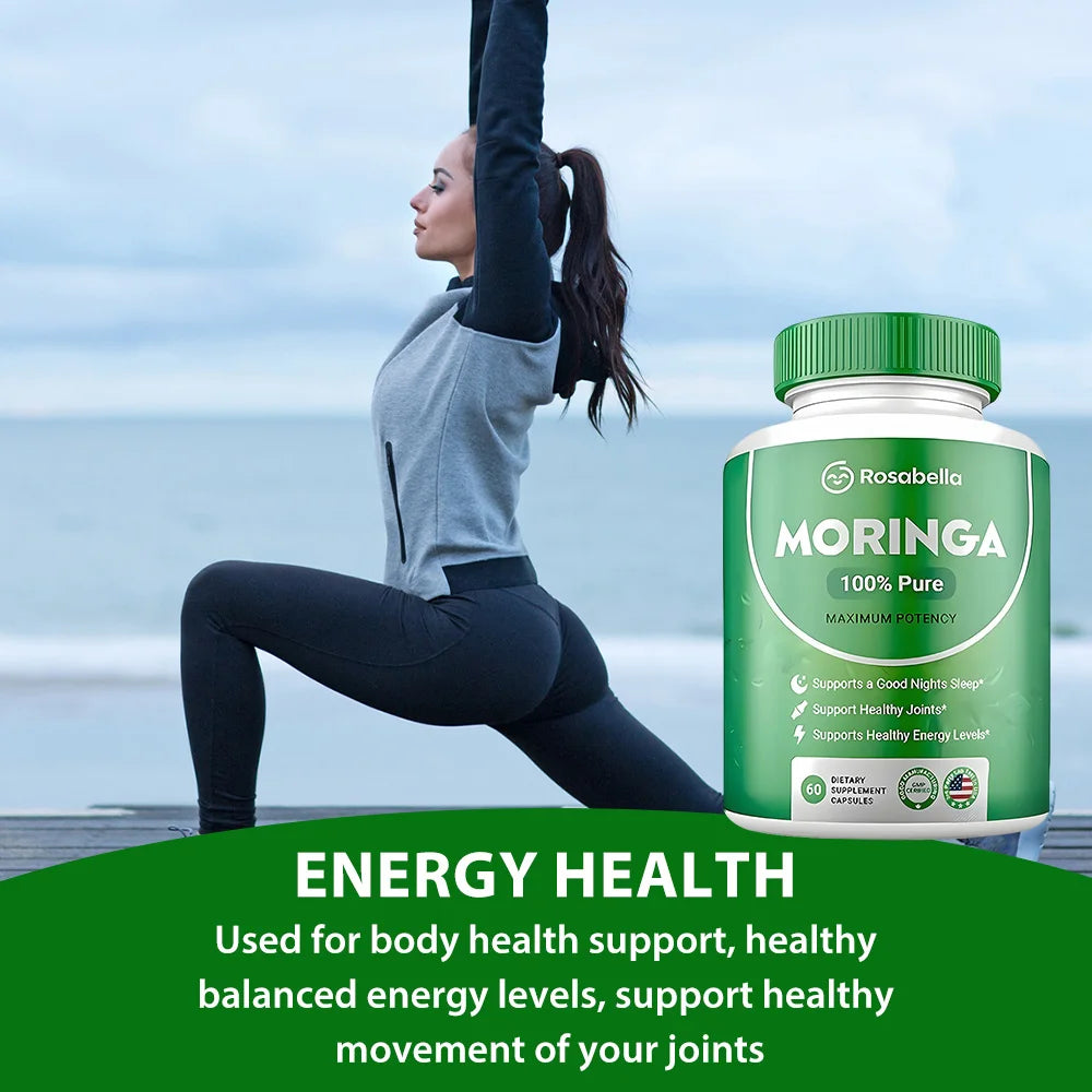 Moringa Powder Capsules - 800mg of Pure Nutrient-Rich Moringa Powder