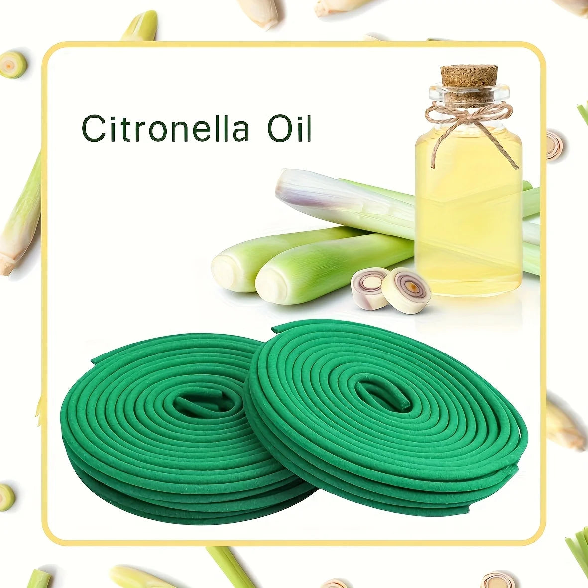 Lemongrass Lavender Essential Oil Coils Aromatherapy For Meditation Yoga Outdoor Poolside Patio Porch Deck Camping Long Burning