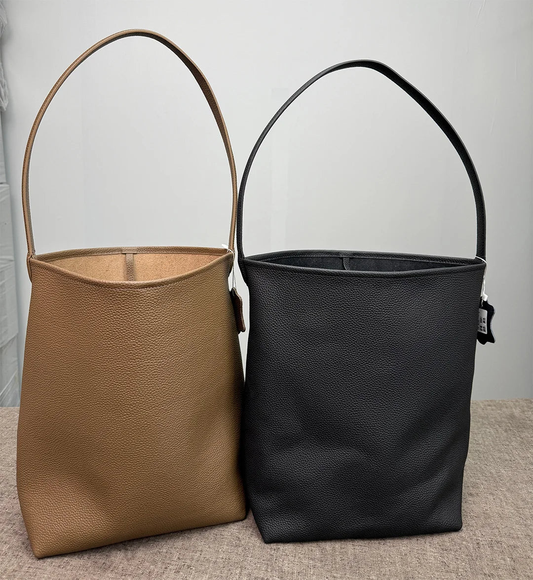 MENDY Bucket Bag Large Women's Bag Tote Bag Shoulder Bag Luxury Designer Genuine Leather Handbag Japanese Popular Bag Soft Row