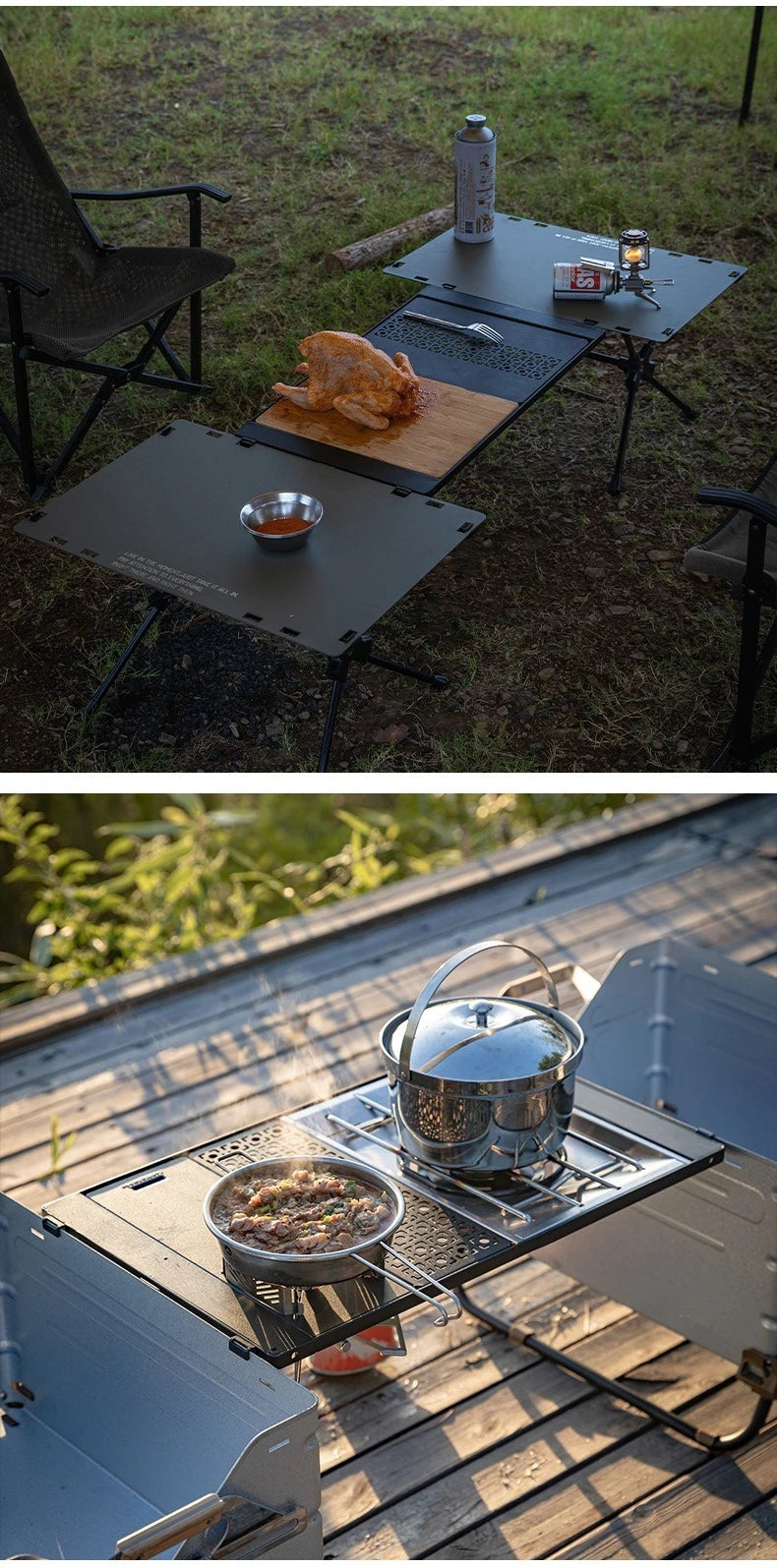 CAMPINGMOON CK-25BK-1PIGT Combination Table Suitable For Snow Peak Stove Cover Outdoor Camping Table Accessories