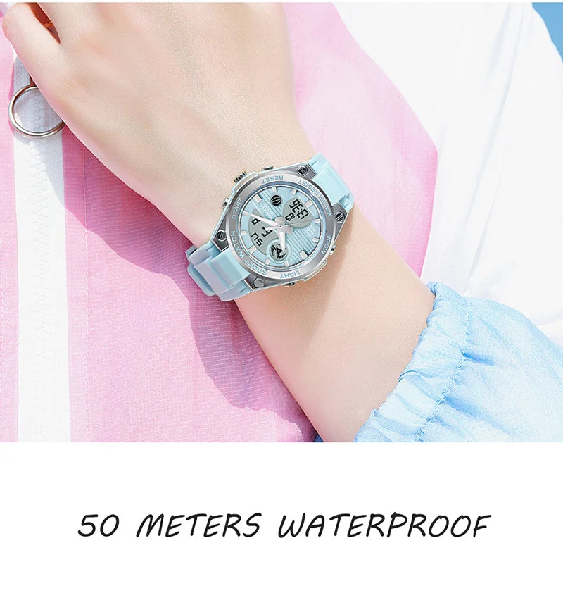 SANDA Girl Electronic Top Brand G Style LED Digital Watch Women Sport Chronograph Lady Quartz Wristwatch 50m Waterproof Female