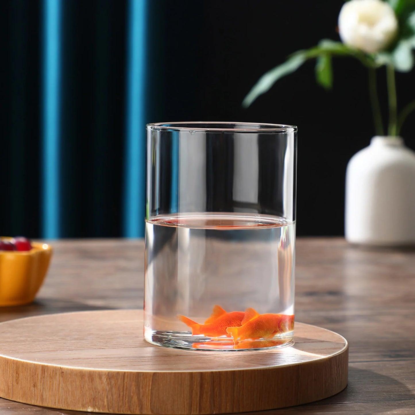 Glass Desk Vase Flower Vase Modern decoration Small Cylinder Flower Centerpiece Vases for Home Office Wedding Table