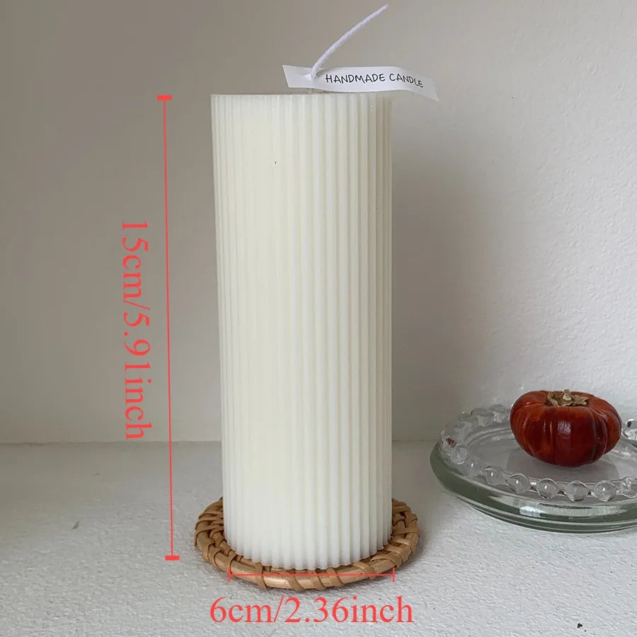 1pcs Nordic style cylindrical candle smokeless candle for wedding, party, birthday decoration, Nordic home decoration, bedroom
