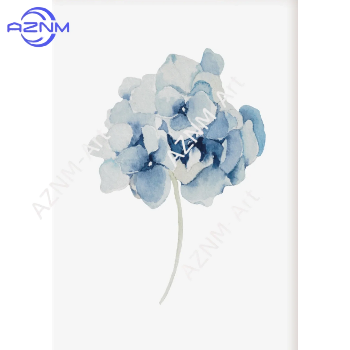 1/3Pcs Hamptons Provincial Poster, Hydrangea Blue Floral Flower Prints, Modern Coastal Home Decor Wall Art