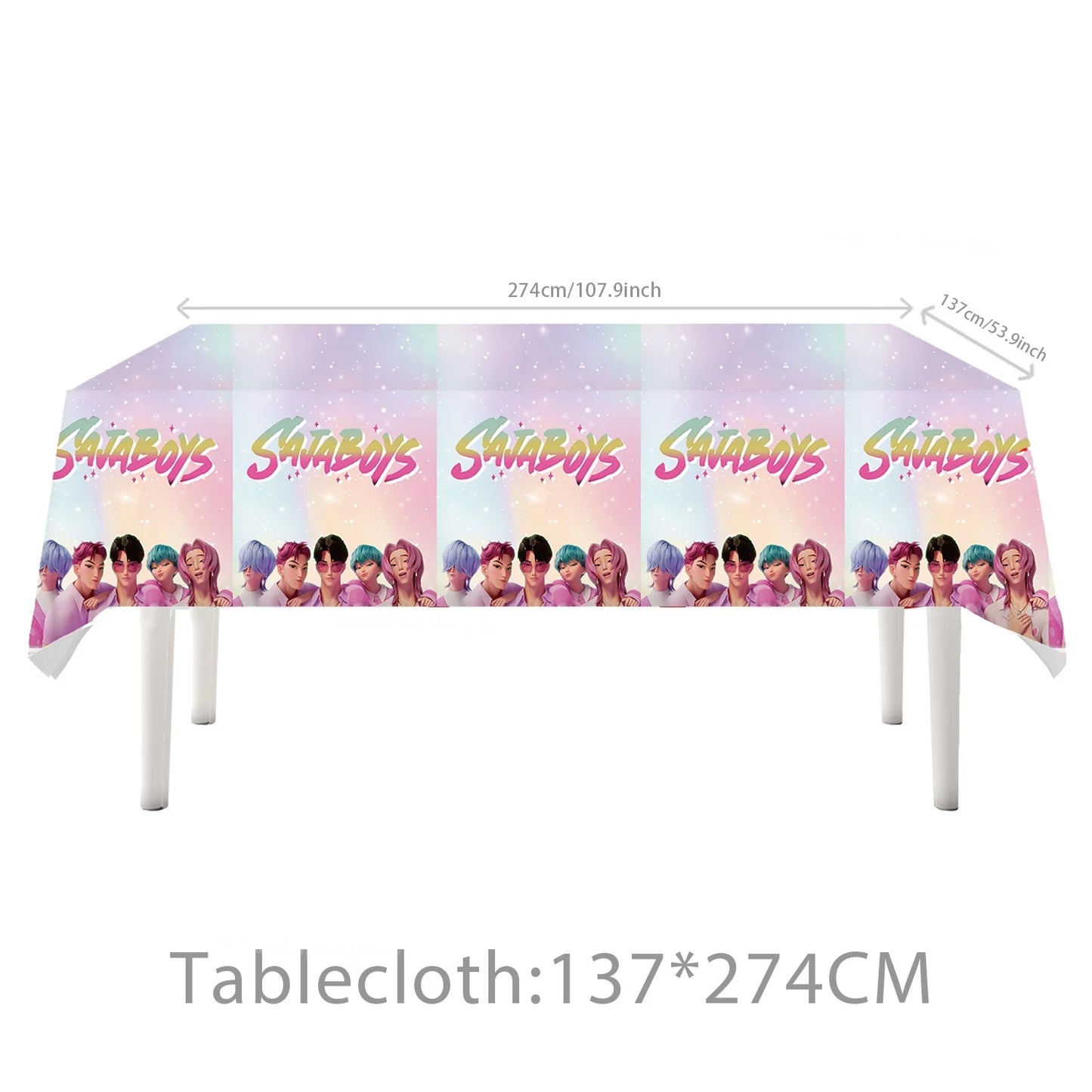 KPop Demon Hunters Birthday Decoration Disposable Party Tableware Paper Plates Napkins Cups Tablecloth Gift Bag Event Supplies
