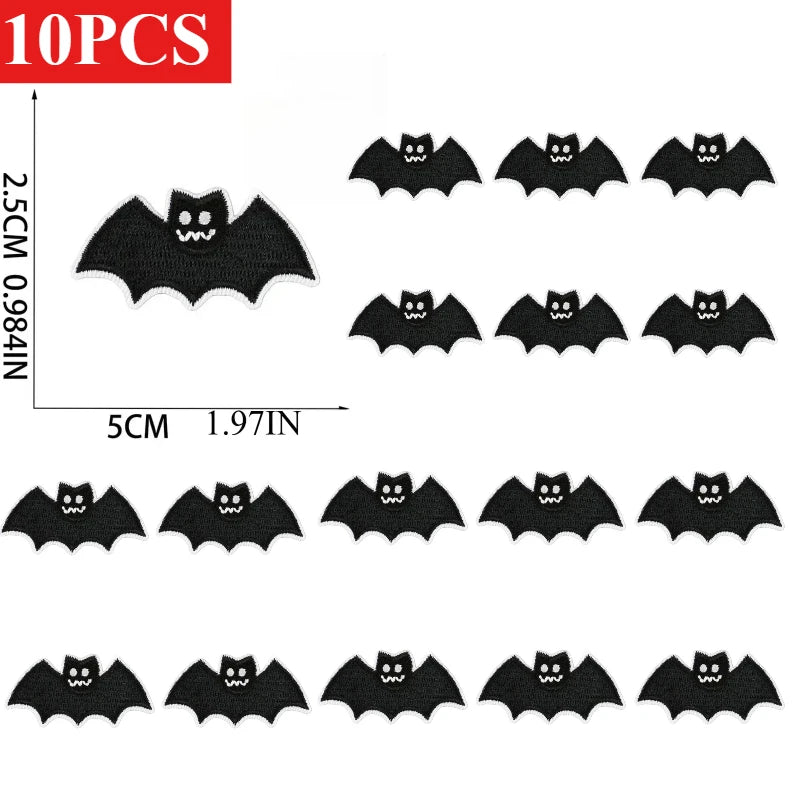 10/23PCS Wholesale Lots/set of Horror Ghost Haunted House Mummy Patch  Embroidery DIY Cloth Sticker Badge Ironing Jeans/cloak