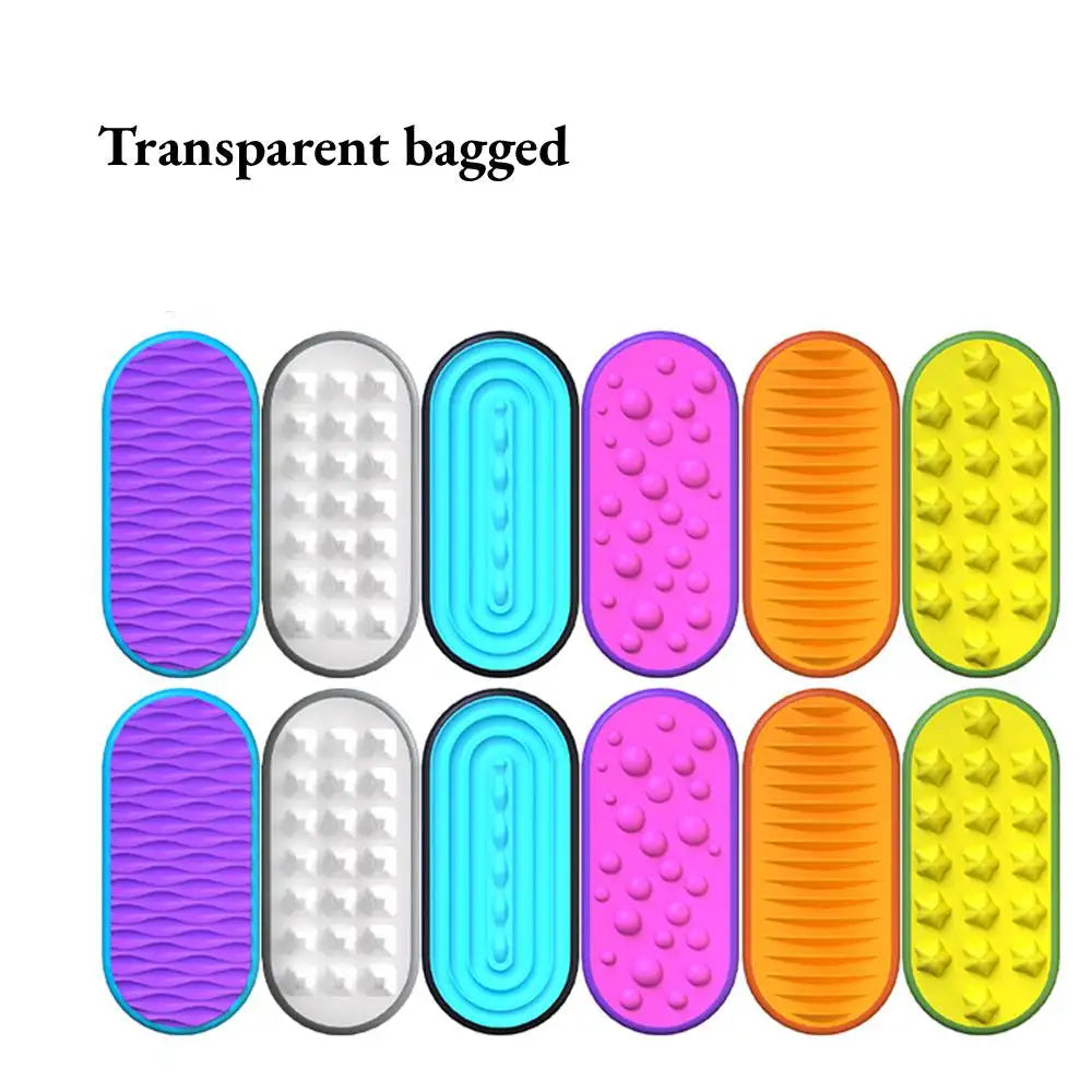 6/12/18PCS Silicone Sensory Strip Fidget Toys Kids Autism Decompression Calming Fidgeting Toy Adults  Anxiety Relief Sensory Toy