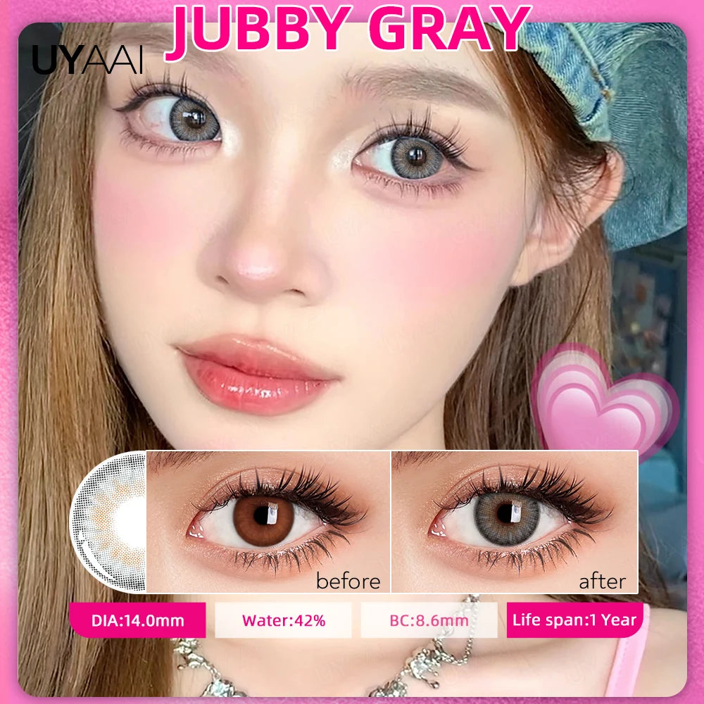 UYAAI Contact Lenses Color Contact Makeup Colored Pupils Black Natural Pupils Beauty 14.5mm Big Black Lenses Brown Contacts Lens