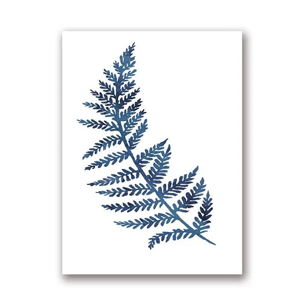 Pressed Blue Wild Flowers Wall Art Canvas Painting Hampton Style Posters Botanical Prints Blue and White Pictures Home Decor