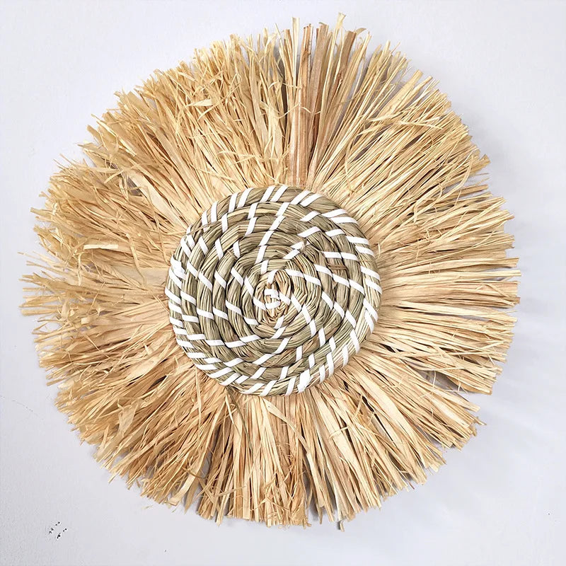1pcs Straw Wall Decorations Wall Decorations Thatch Woven Wall Decorations Moroccan Style Decorations Bedside Hangings