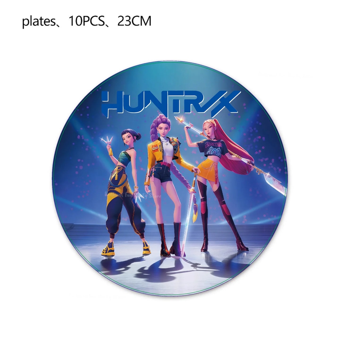 KPop Demon Hunters Birthday Decoration Disposable Party Tableware Paper Plates Napkins Cups Tablecloth Gift Bag Event Supplies