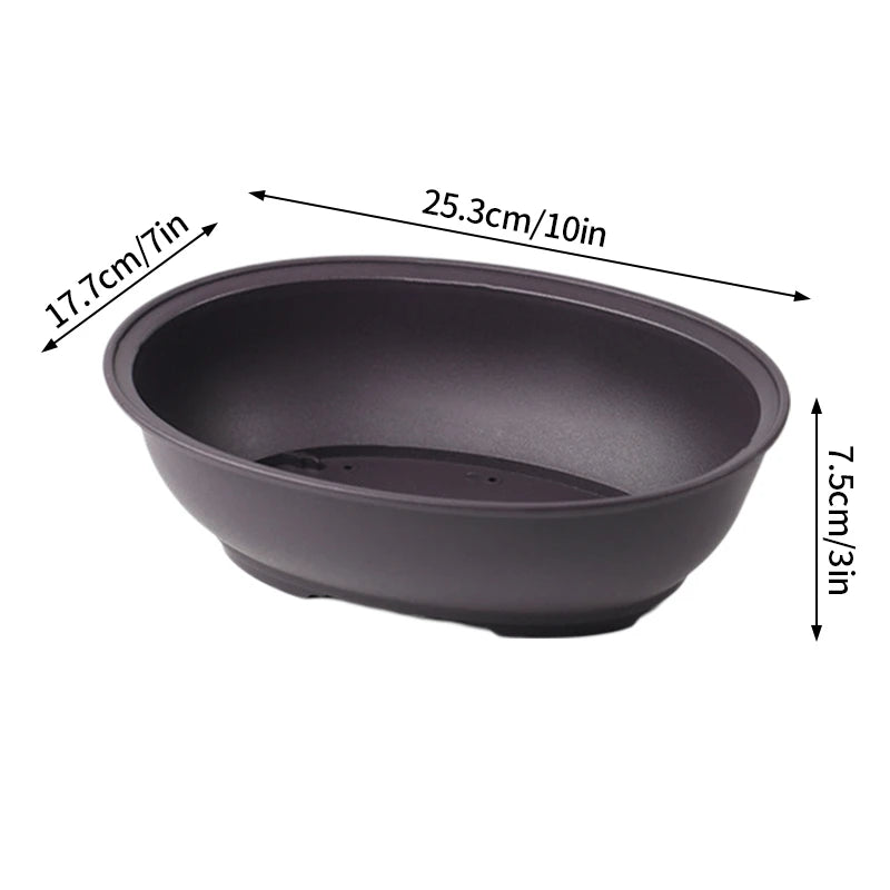 Outdoor Garden Landscape Bonsai Tray Square Rectangular Flowerpots Imitation Purple Clay Succulent Plants Pots 	
Pots for Plants