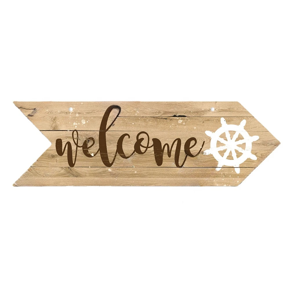 Beach Arrow Wooden Sign Beach Seaside Road Guide Wall Decoration Indicator Hanging Beach House  Wall Plaque Decor
