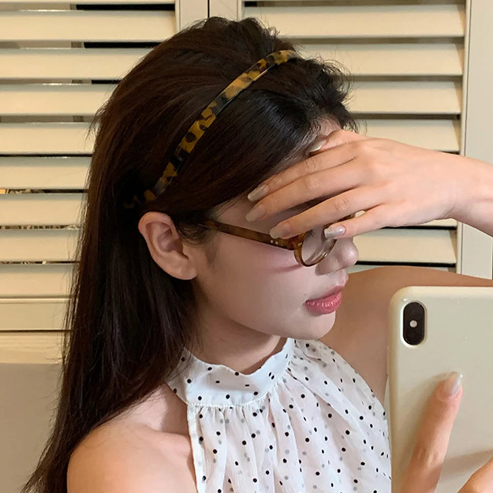Fashion Sunglasses shaped Headband Anti-Slip Acrylic Hairbands for Women Invisible Hair Hoops Fixed Headband Hair Accessories