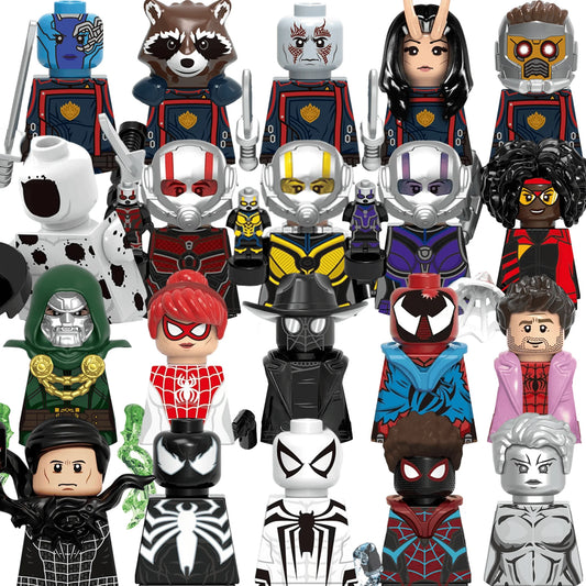 Marvelbuilding blocks toy  MINI brick toys Ant-man Spider-Man Fantastic Four educational human-shaped DIY toys holiday gifts