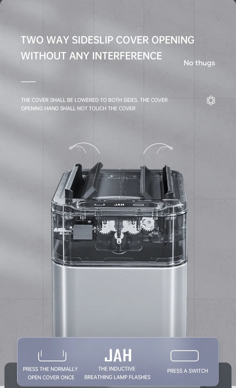 Smart Trash Can 15L 20L 30L 40L 50L 60L Stainless Steel Waste bin High Trash Cans Garbage Bin for Kitchen Trash Can Wastebasket