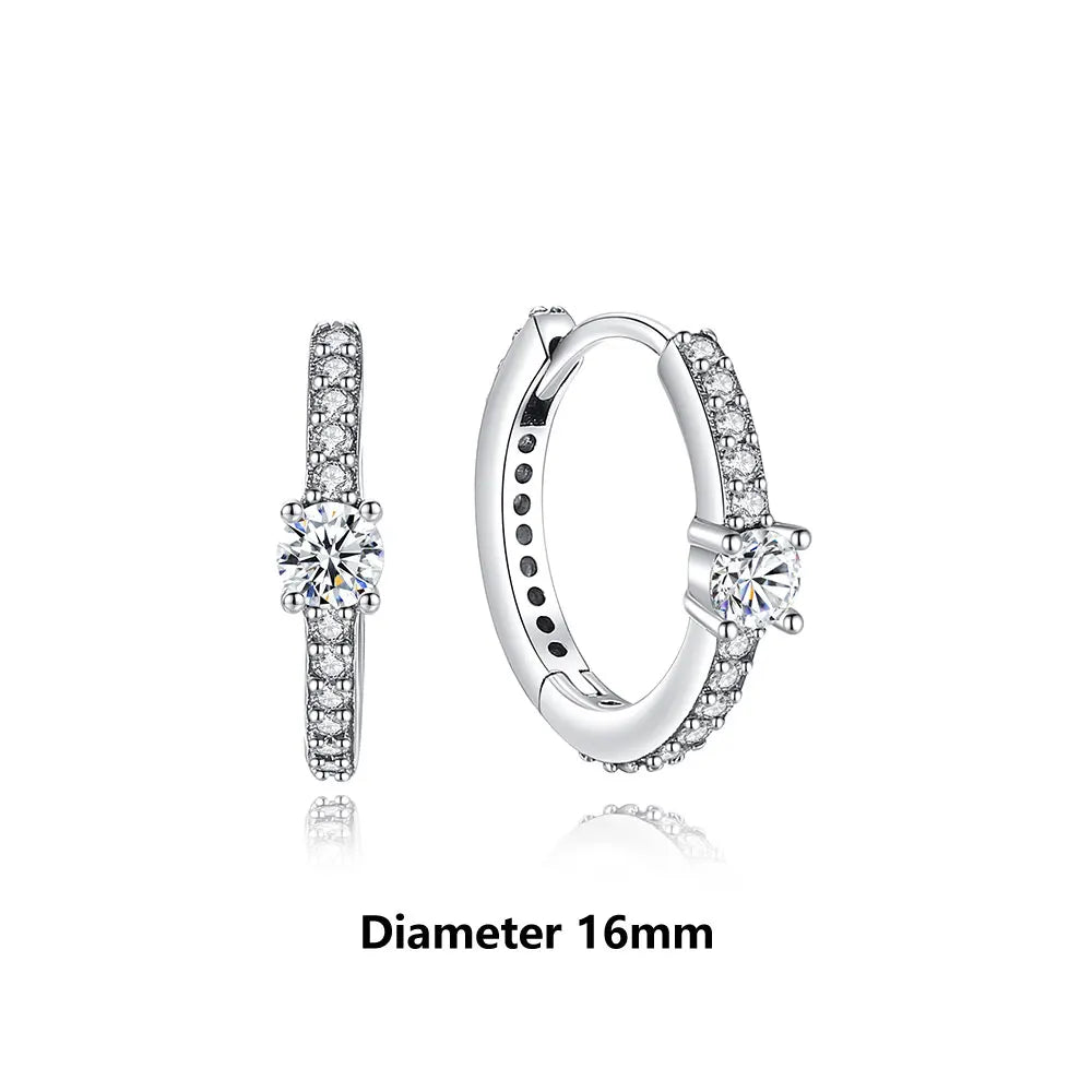 New 2025 Original 925 Sterling Silver Earrings For Women Piercing Hoop Love Heart Earings Rose Gold Wedding Gift Luxury Jewelry