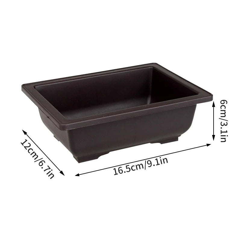 Outdoor Garden Landscape Bonsai Tray Square Rectangular Flowerpots Imitation Purple Clay Succulent Plants Pots 	
Pots for Plants