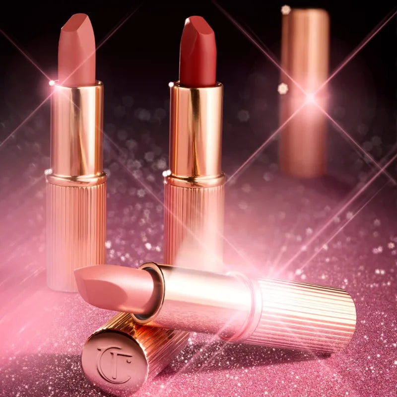 Hot CT Diamond Metal Glitter Rotary Lipstick Waterproof Durable Matte Powder Beauty Blush Wand Natural Color Advanced Cosmetics