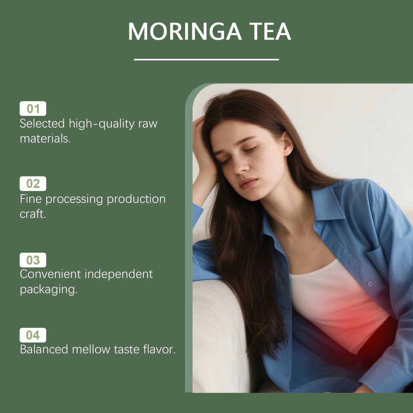 Moringa Extract Tea Plant Ingredients Individually Packaged Cross-Border Exclusive Direct Factory Sale Support OEM Customization