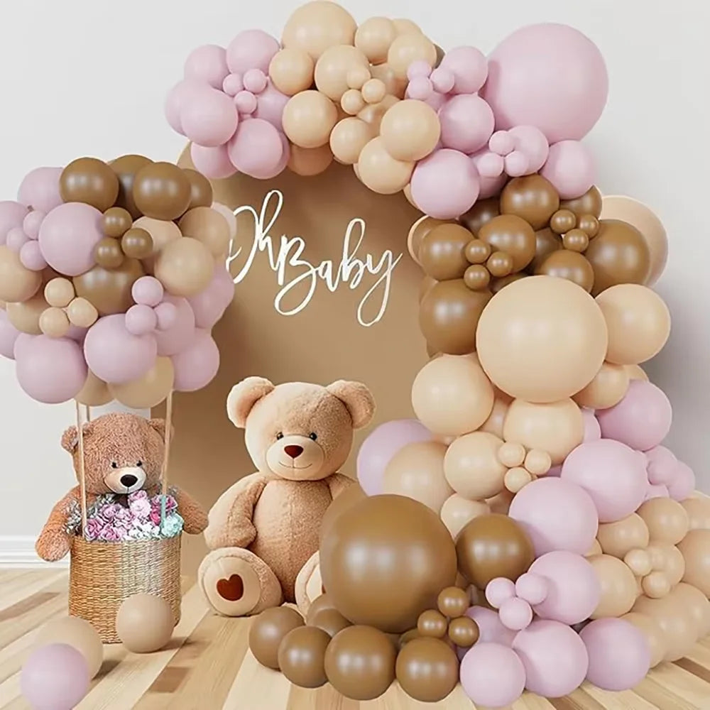 Nude White Sand Balloons Arch Kit Skin Gold Balloon Garland Kids Birthday Party Baby Shower Wedding Graduation Decoration Globos