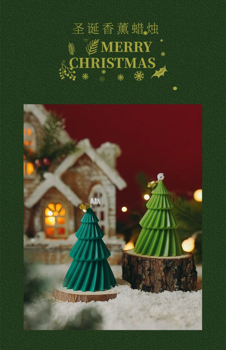 3D Christmas Tree Candle Silicone Mold DIY Christmas Candle Making Kit Handmade Soap Plaster Resin Baking Tools Holiday Gifts