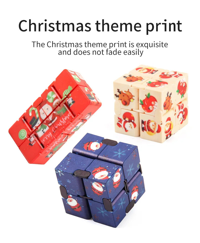 9 Style Fidget Sensory Cube Toys Starry Sky Infinity Square Stress Relief Cube Fingertip Toys for Children Adult