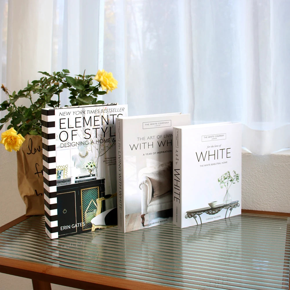 3Pcs/Set Luxury Decoration Fake Books Rich in layers Set of fake books Home Decor Ornaments cosmetic room Coffee Table Book
